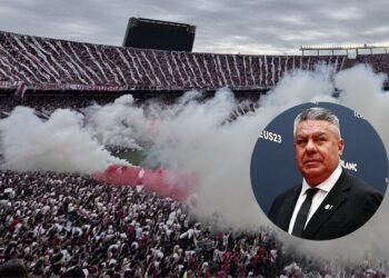 Los hinchas de River volvieron a cantar en contra del presidente de AFA Chiqui Tapia en el Monumental