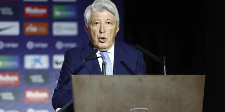 El presidente del Atlético de Madrid se pronuncia sobre Julián Álvarez