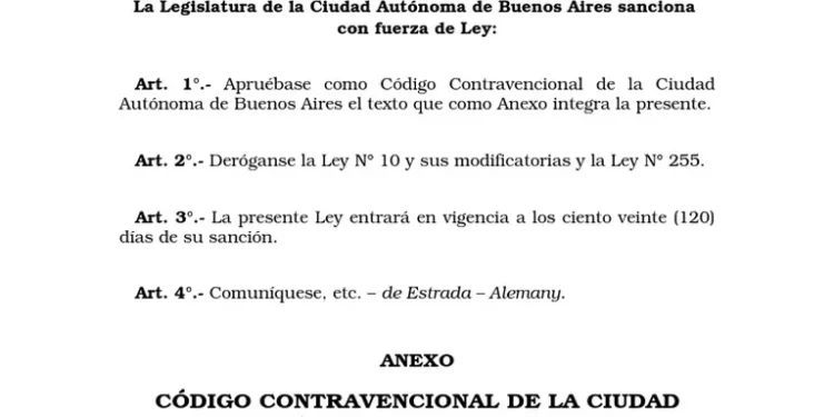El gobierno de la Ciudad propone una reforma al Código Contravencional con multas más altas y nuevas penas